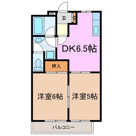 スプリング岩崎Ⅱの物件間取画像